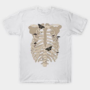 Dark Blooming Ribcage T-Shirt